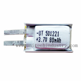 small lipo 501221 Lithium Polymer Battery 80mAh with CE ROSH